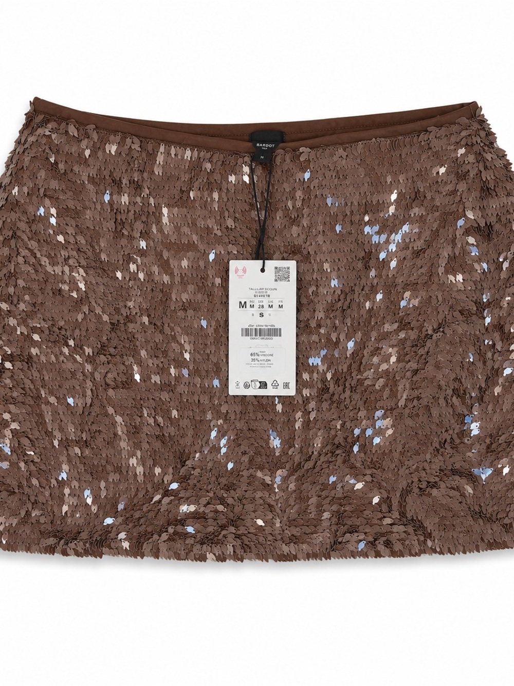 Zara Brown Sequin Mini Skirt